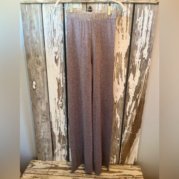 Cobblestone Living pink silver shiny pants size small NWT - Picture 3 of 5